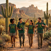 Grappige boze cactus t-shirt