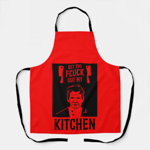 Grappige boze chef schort