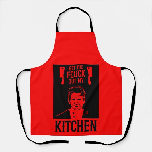 Grappige boze chef schort (Voorkant)