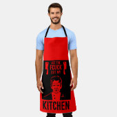 Grappige boze chef schort (Gedragen)