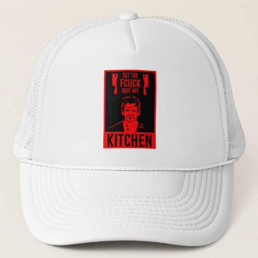Grappige boze chef trucker pet (Voorkant)