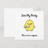 Grappige Boze Eend Feestje Kaart (Voorkant / Achterkant)