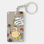 Grappige Boze Eend Sleutelhanger (achterkant)