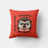 Grappige boze egel  kussen (Achterkant)