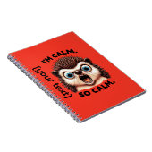Grappige boze egel  notitieboek (Rechterzijde)