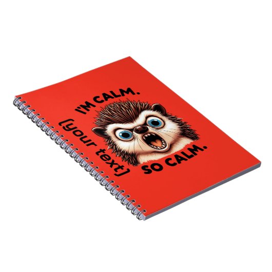 Grappige boze egel  notitieboek (Rechterzijde)