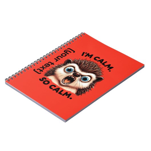 Grappige boze egel  notitieboek (Linkerzijde)