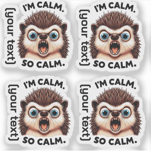 Grappige boze egel  sticker