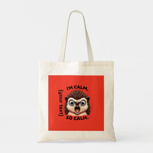 Grappige boze egel  tote bag (Achterkant)