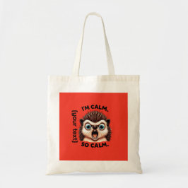 Grappige boze egel tote bag