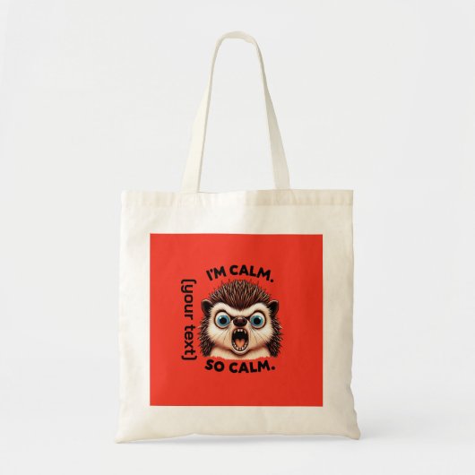 Grappige boze egel  tote bag (Voorkant)