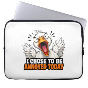Grappige Boze Gans - Ik Kies Ervoor Om Vandaag Geë Laptop Sleeve