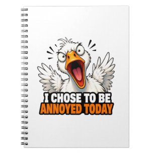 Grappige Boze Gans - Ik Kies ervoor Om Vandaag Geë Notitieboek