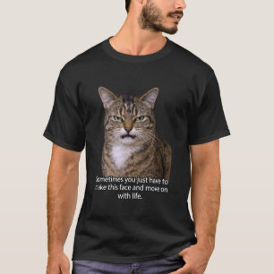 Grappige Boze Geërgerde Kat Gezicht Meme Ontevrede T-shirt