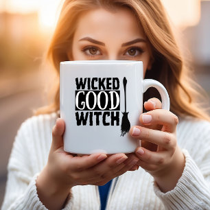 Grappige Boze Goede Heks Bezems Halloween Koffiemok