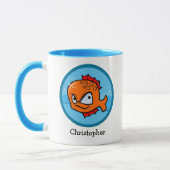 Grappige Boze Goudvis Gepersonaliseerd Mok (Links)
