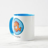 Grappige Boze Goudvis Gepersonaliseerd Mok (Voorkant links)