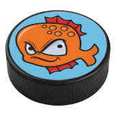 Grappige Boze Goudvis Hockey Puck (3/4)