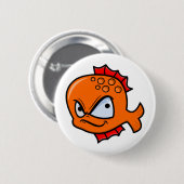Grappige Boze Goudvis Ronde Button 5,7 Cm (Voorkant /achterkant)
