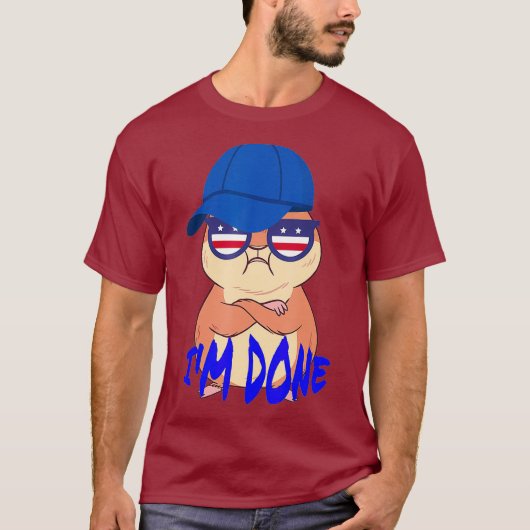 Grappige boze hamster is klaar t-shirt (Voorkant)