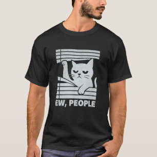 Grappige Boze Kat Ieuw Mensen T-shirt