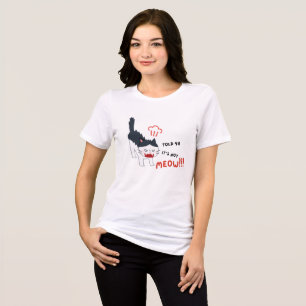 Grappige boze kat “Ik zei toch dat ik het niet was Tri-Blend Shirt