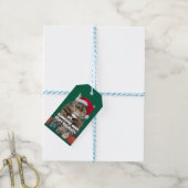 Grappige boze kat Kerstmis  Cadeaulabel (Met Touw)