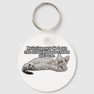 Grappige boze kat meme voor kat eigenaren en liefh sleutelhanger