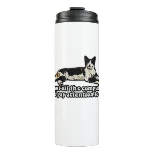 Grappige boze kat meme voor kattenliefhebbers en e thermosbeker