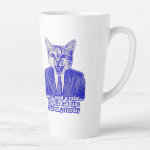 Grappige boze kat meme voor kattenliefhebbers latte mok