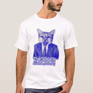 Grappige boze kat meme voor kattenliefhebbers t-shirt