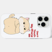 Grappige boze kat raak mijn telefoon niet aan  Case-Mate iPhone case (Achterkant (horizontaal))