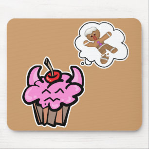 Grappige Boze Koekjes Moordenaar Cupcake Muismat