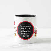 Grappige boze koffiehaan mok (Midden)