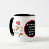 Grappige boze koffiehaan mok (Voorkant links)