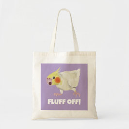 Grappige Boze Lutino Cockatiel Fluff Off Huisdier Tote Bag