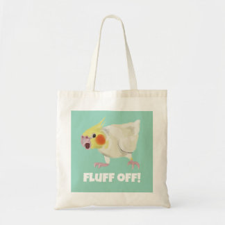 Grappige Boze Lutino Kokatoekalf Fluff Off Huisdie Tote Bag