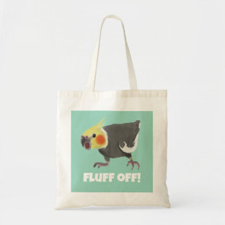 Grappige Boze Normale Grijze Koketiel Fluff Off Tote Bag