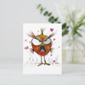 Grappige Boze Vogel Briefkaart (Staand voorkant)