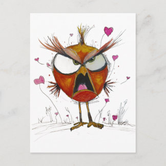Grappige Boze Vogel Briefkaart