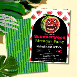 Grappige Boze Watermeloen Summerween Verjaardagsfe Kaart