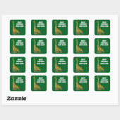 Grappige Brachiosaurus Kerstboom Dinosaurus Vierkante Sticker (Vel)