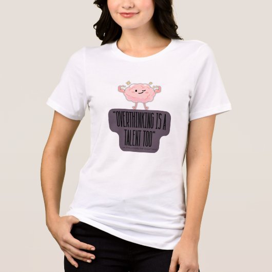 Grappige Brain Power Kleding voor Introverten Tri-Blend Shirt (Voorkant)