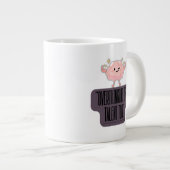 Grappige Brain Power Kleding voor Overdenkers Grote Koffiekop (Voorkant rechts)