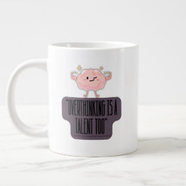 Grappige Brain Power Kleding voor Overdenkers Grote Koffiekop