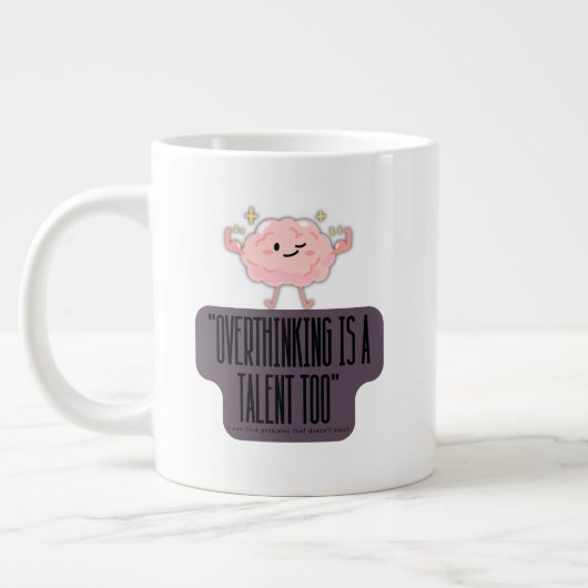 Grappige Brain Power Kleding voor Overdenkers Grote Koffiekop (Links)