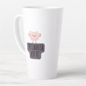 Grappige Brain Power Kleding voor Overdenkers Latte Mok (Linkerhoek)