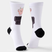 Grappige Brain Power Kleding voor Overdenkers Sokken (Gebogen)