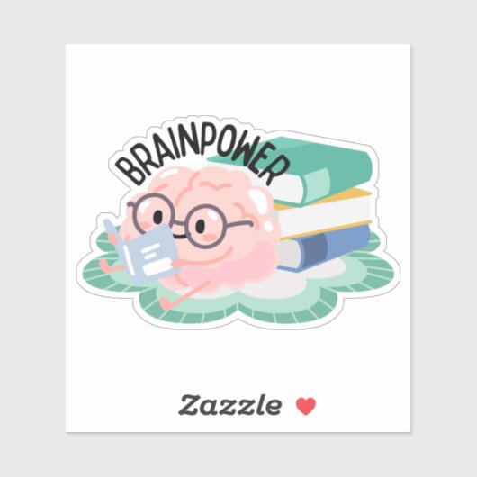 Grappige Brainpower Waterdicht Sticker (Vel)