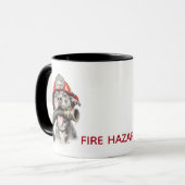 Grappige Brandweer Mok Hondenslang Humor Cadeau (Voorkant links)